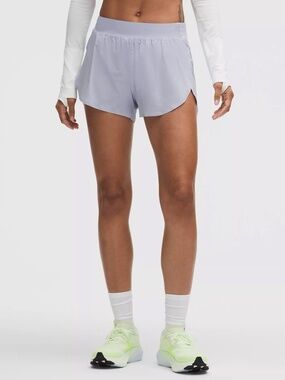 Lululemon Fast and Free High-Rise Split Short 3" Dusty Lilac size XL BRAND NEW